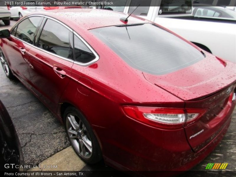 Ruby Red Metallic / Charcoal Black 2013 Ford Fusion Titanium