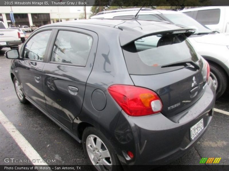Thunder Gray / Black 2015 Mitsubishi Mirage ES