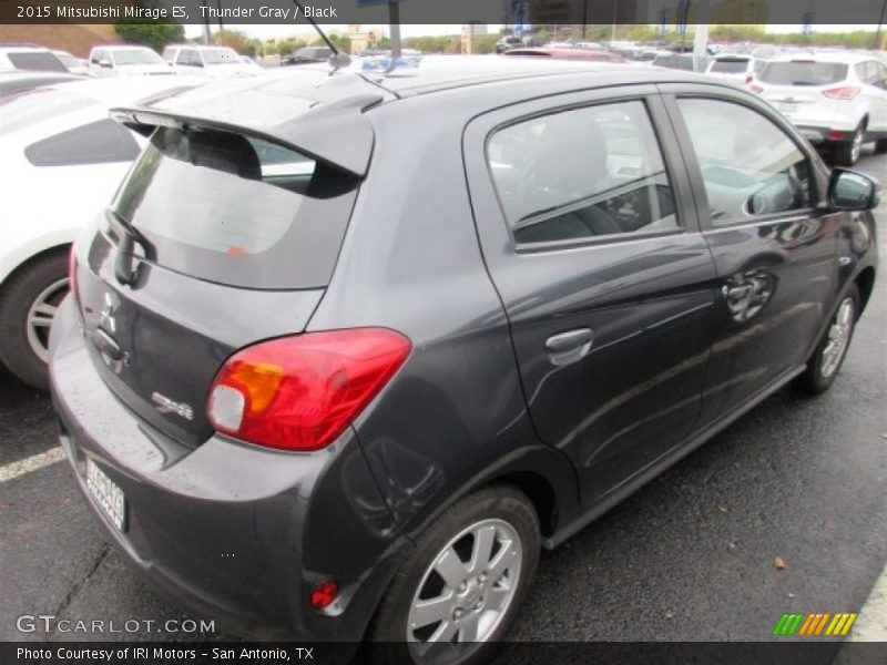 Thunder Gray / Black 2015 Mitsubishi Mirage ES