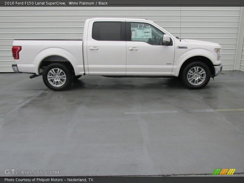 White Platinum / Black 2016 Ford F150 Lariat SuperCrew