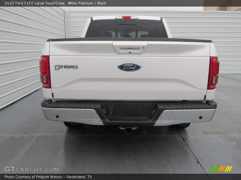 White Platinum / Black 2016 Ford F150 Lariat SuperCrew