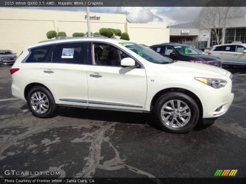 Majestic White / Graphite 2015 Infiniti QX60 3.5 AWD
