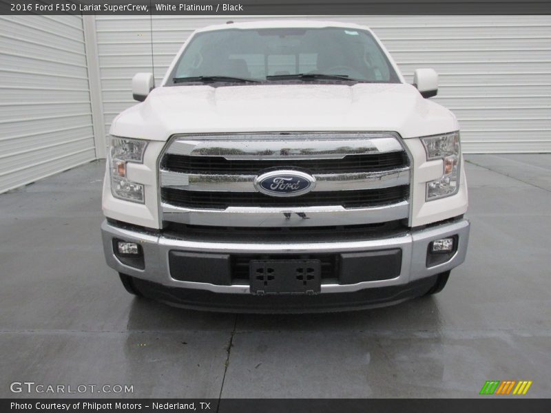 White Platinum / Black 2016 Ford F150 Lariat SuperCrew