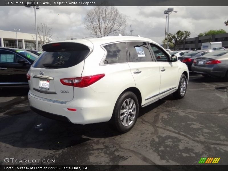 Majestic White / Graphite 2015 Infiniti QX60 3.5 AWD