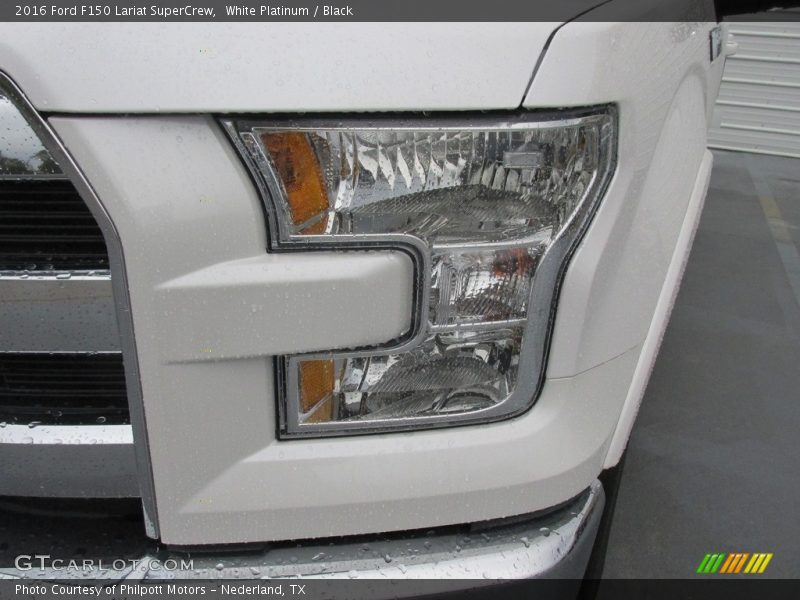 White Platinum / Black 2016 Ford F150 Lariat SuperCrew
