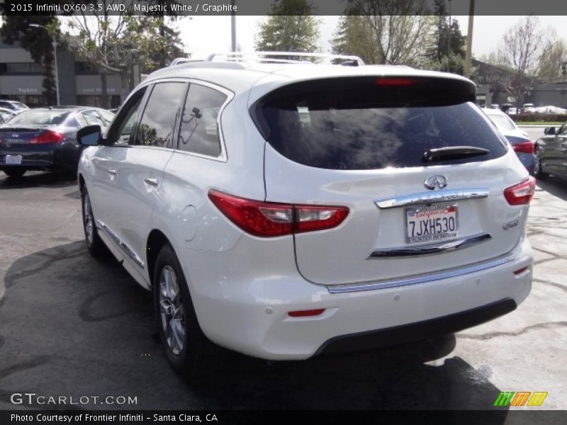Majestic White / Graphite 2015 Infiniti QX60 3.5 AWD
