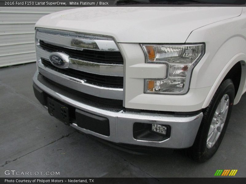 White Platinum / Black 2016 Ford F150 Lariat SuperCrew