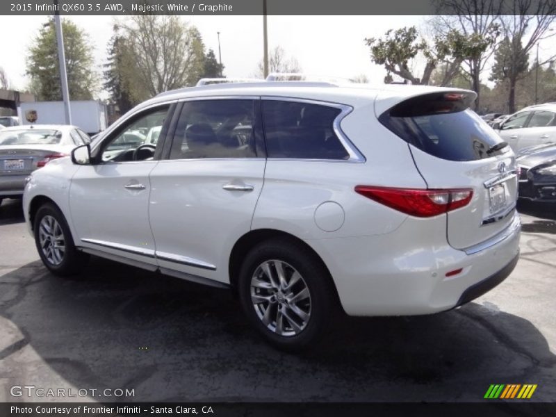 Majestic White / Graphite 2015 Infiniti QX60 3.5 AWD