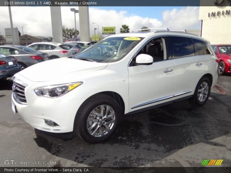 Majestic White / Graphite 2015 Infiniti QX60 3.5 AWD
