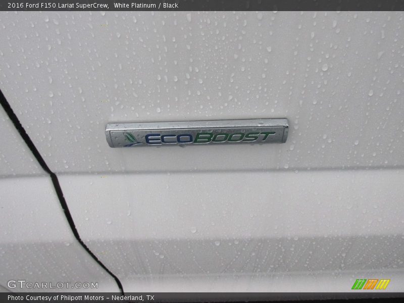 White Platinum / Black 2016 Ford F150 Lariat SuperCrew