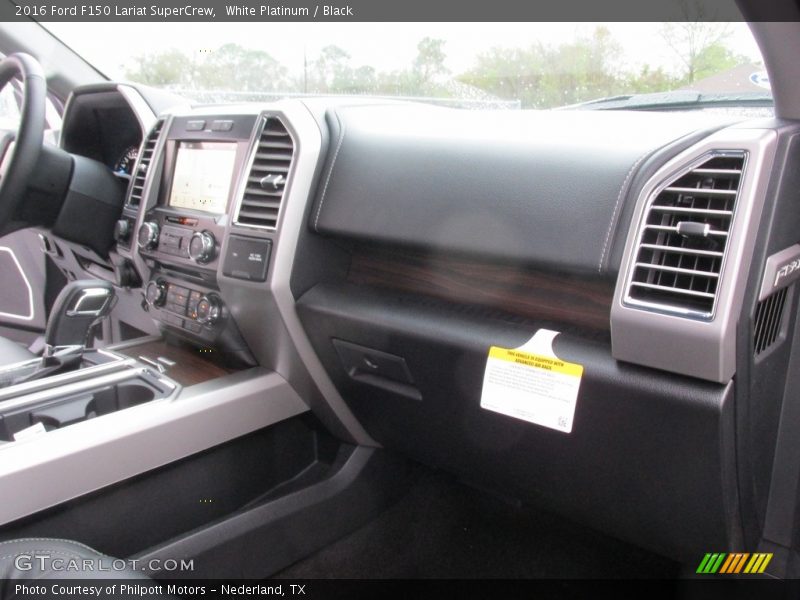 White Platinum / Black 2016 Ford F150 Lariat SuperCrew