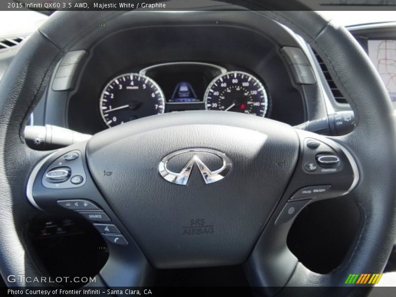Majestic White / Graphite 2015 Infiniti QX60 3.5 AWD