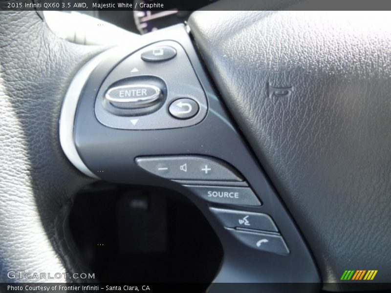 Majestic White / Graphite 2015 Infiniti QX60 3.5 AWD