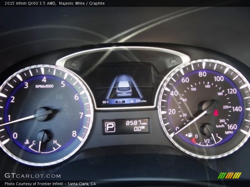 Majestic White / Graphite 2015 Infiniti QX60 3.5 AWD