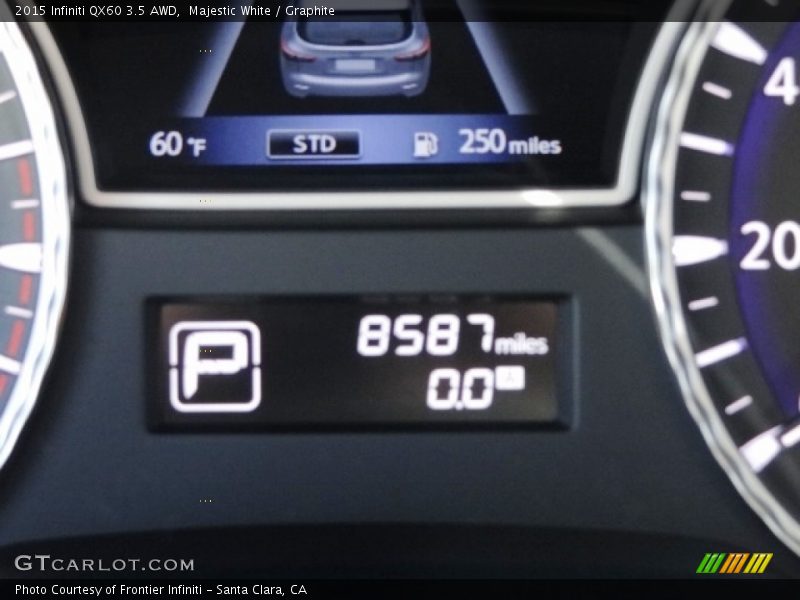 Majestic White / Graphite 2015 Infiniti QX60 3.5 AWD