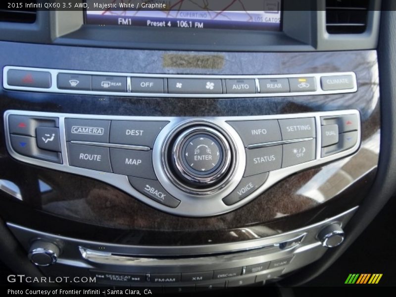 Majestic White / Graphite 2015 Infiniti QX60 3.5 AWD