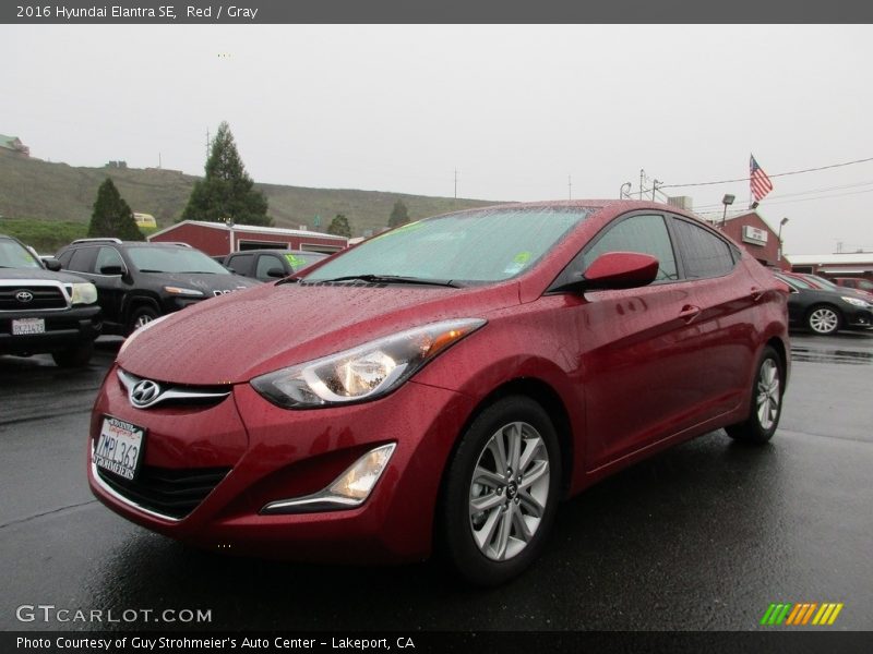 Red / Gray 2016 Hyundai Elantra SE