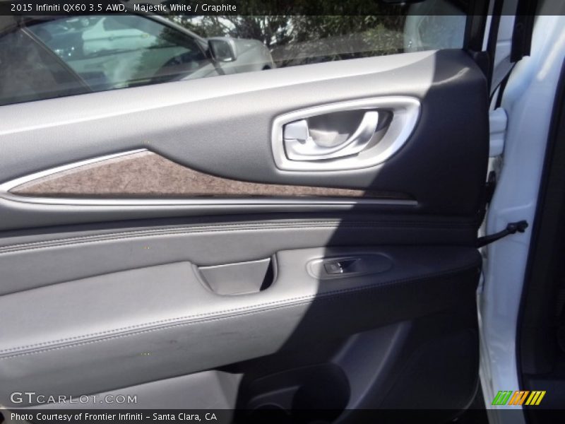 Majestic White / Graphite 2015 Infiniti QX60 3.5 AWD
