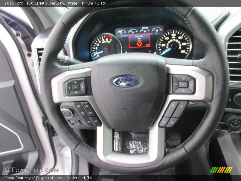 White Platinum / Black 2016 Ford F150 Lariat SuperCrew
