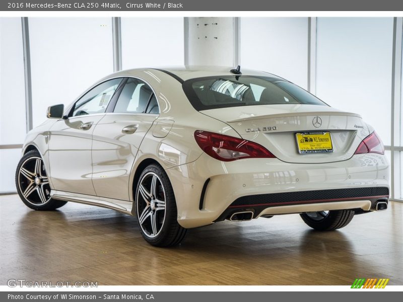 Cirrus White / Black 2016 Mercedes-Benz CLA 250 4Matic