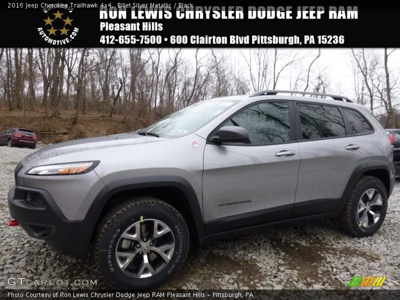 Billet Silver Metallic / Black 2016 Jeep Cherokee Trailhawk 4x4