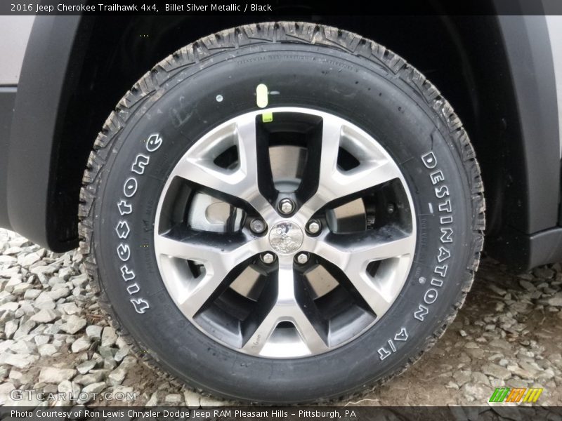 Billet Silver Metallic / Black 2016 Jeep Cherokee Trailhawk 4x4