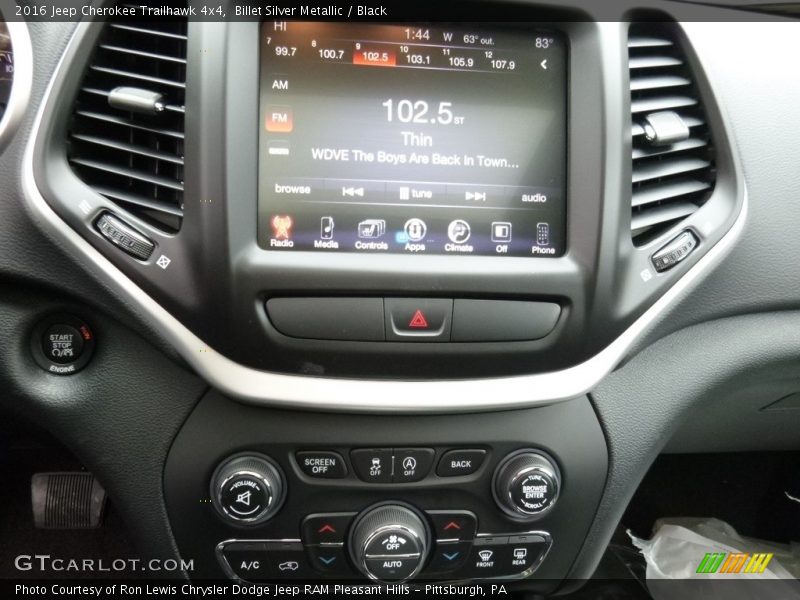 Billet Silver Metallic / Black 2016 Jeep Cherokee Trailhawk 4x4