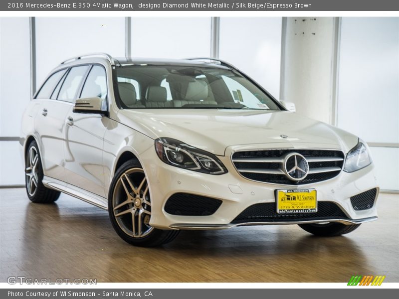 designo Diamond White Metallic / Silk Beige/Espresso Brown 2016 Mercedes-Benz E 350 4Matic Wagon