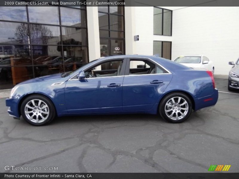 Blue Diamond Tri-Coat / Cashmere/Cocoa 2009 Cadillac CTS Sedan