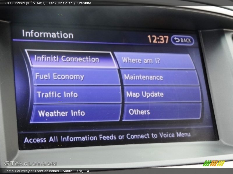 Black Obsidian / Graphite 2013 Infiniti JX 35 AWD
