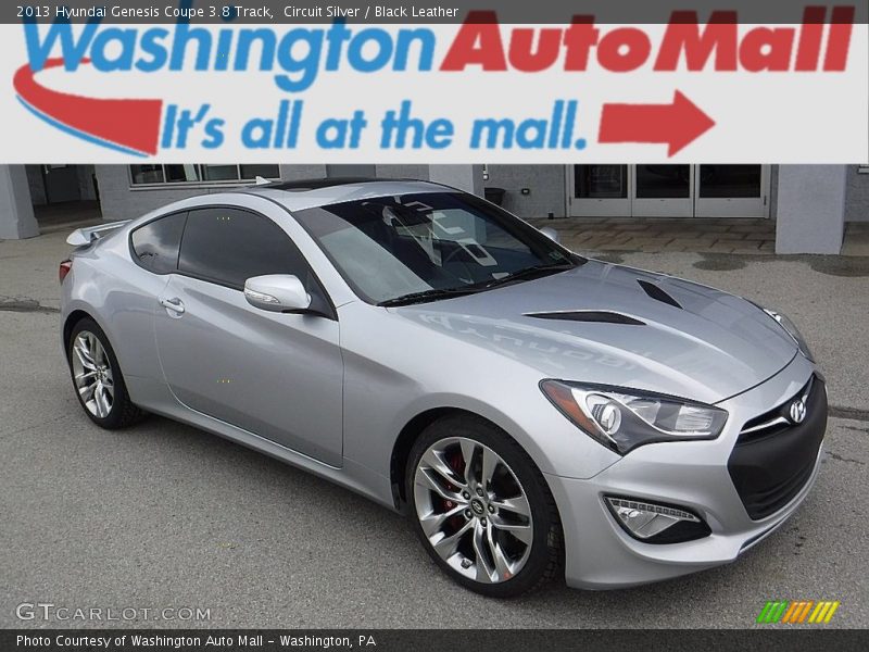 Circuit Silver / Black Leather 2013 Hyundai Genesis Coupe 3.8 Track