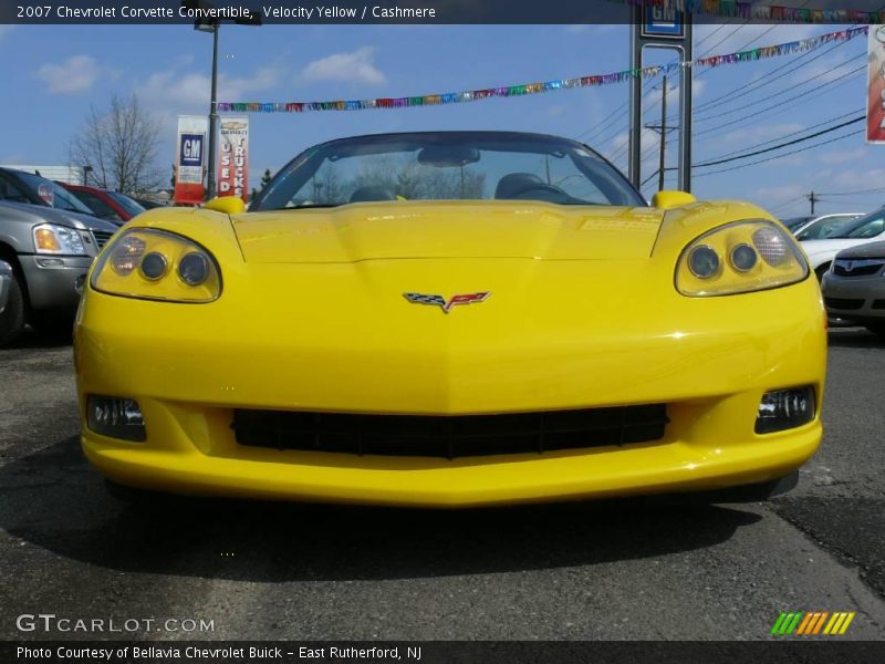 Velocity Yellow / Cashmere 2007 Chevrolet Corvette Convertible