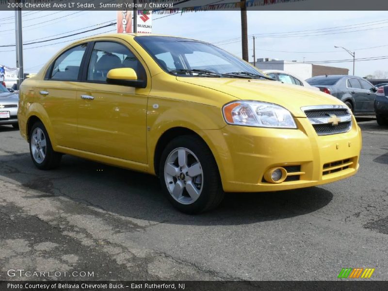 Summer Yellow / Charcoal 2008 Chevrolet Aveo LT Sedan