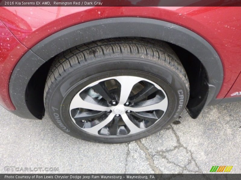 Remington Red / Dark Gray 2016 Kia Sorento EX AWD