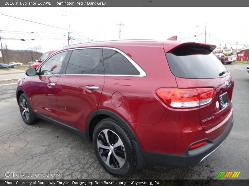 Remington Red / Dark Gray 2016 Kia Sorento EX AWD