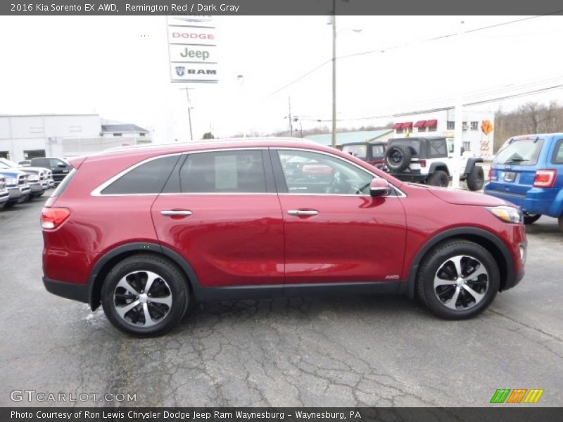 Remington Red / Dark Gray 2016 Kia Sorento EX AWD