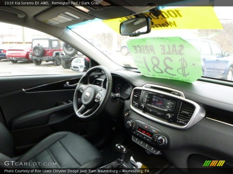 Remington Red / Dark Gray 2016 Kia Sorento EX AWD