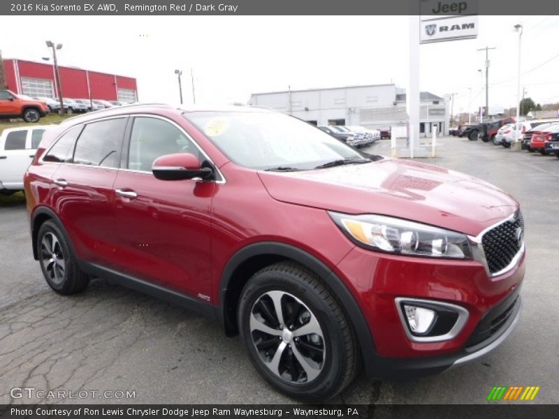 Remington Red / Dark Gray 2016 Kia Sorento EX AWD
