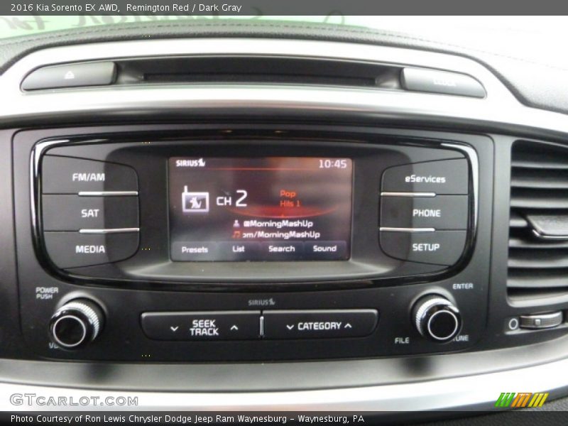 Remington Red / Dark Gray 2016 Kia Sorento EX AWD