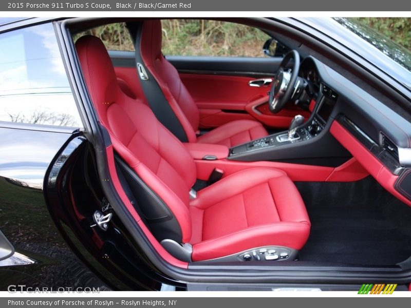 Black / Black/Garnet Red 2015 Porsche 911 Turbo S Coupe