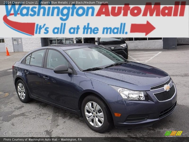 Atlantis Blue Metallic / Jet Black/Medium Titanium 2014 Chevrolet Cruze LS