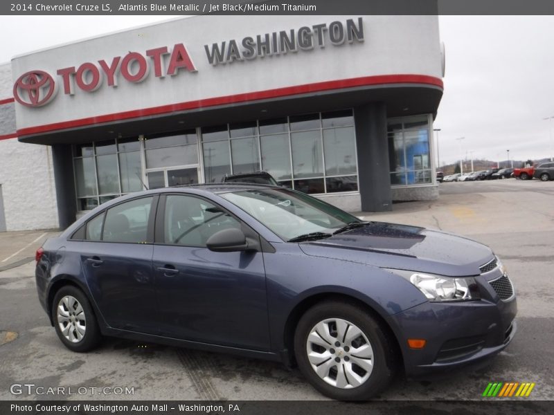 Atlantis Blue Metallic / Jet Black/Medium Titanium 2014 Chevrolet Cruze LS