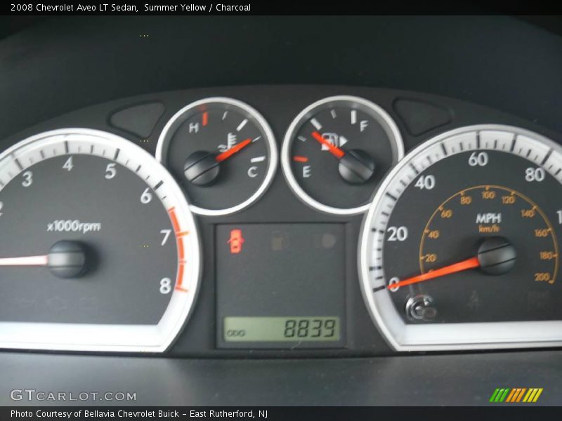 Summer Yellow / Charcoal 2008 Chevrolet Aveo LT Sedan