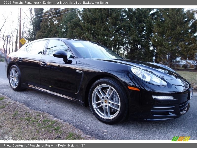 Jet Black Metallic / Black/Luxor Beige 2016 Porsche Panamera 4 Edition