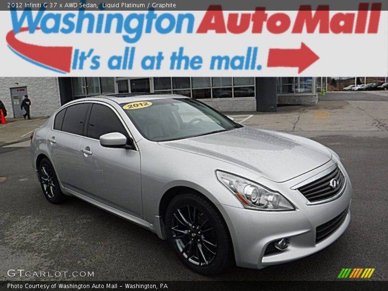 Liquid Platinum / Graphite 2012 Infiniti G 37 x AWD Sedan