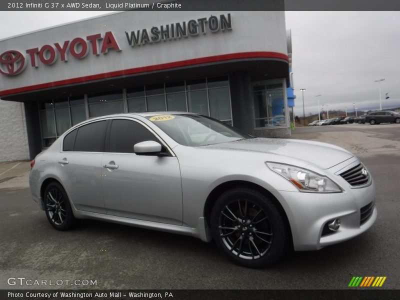 Liquid Platinum / Graphite 2012 Infiniti G 37 x AWD Sedan