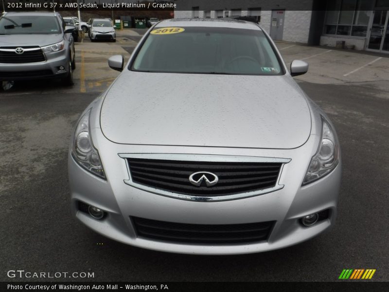 Liquid Platinum / Graphite 2012 Infiniti G 37 x AWD Sedan