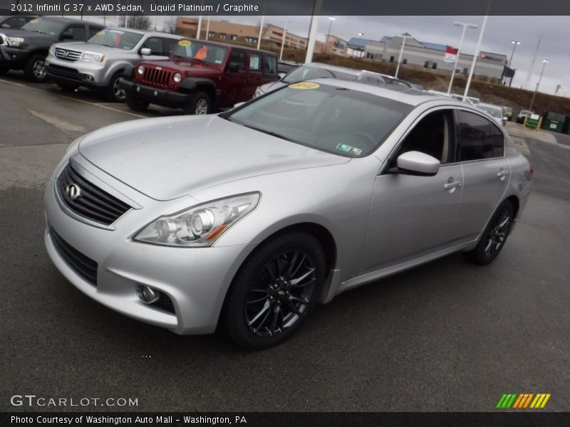 Liquid Platinum / Graphite 2012 Infiniti G 37 x AWD Sedan