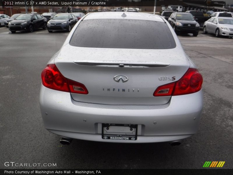 Liquid Platinum / Graphite 2012 Infiniti G 37 x AWD Sedan