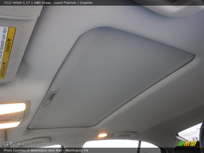 Liquid Platinum / Graphite 2012 Infiniti G 37 x AWD Sedan